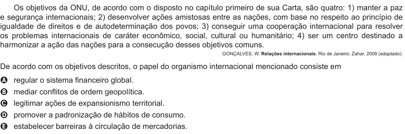 Questão 55 no caderno Azul do ENEM PPL 2018