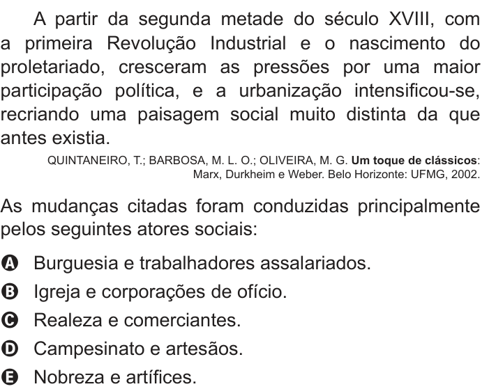 Questão 73 no caderno Azul do ENEM PPL 2018