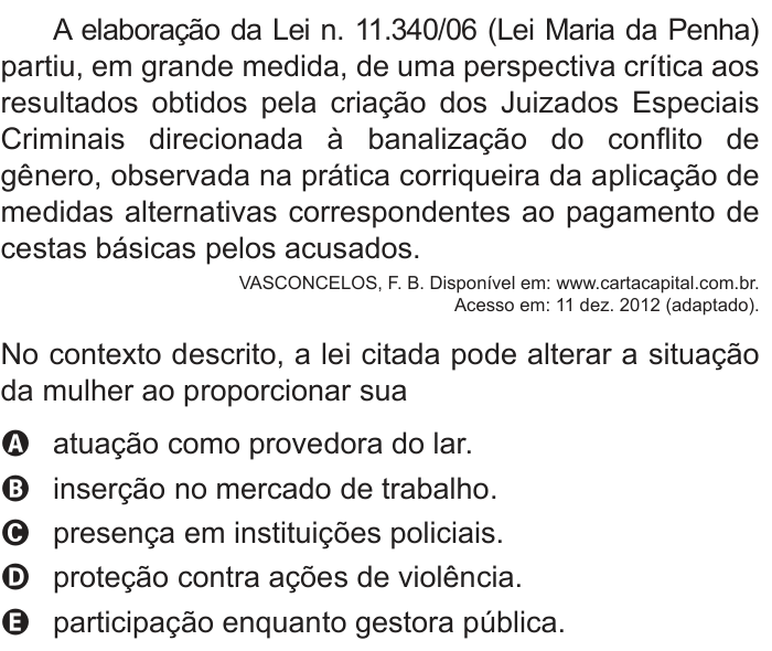 Questão 77 no caderno Azul do ENEM PPL 2018