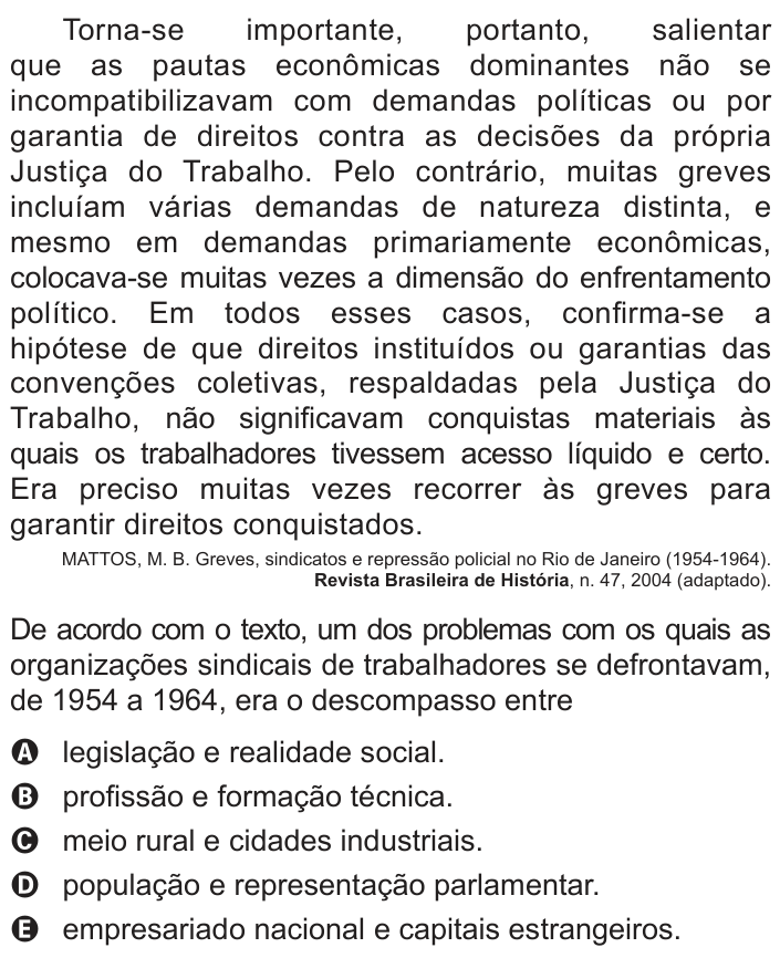 Questão 78 no caderno Azul do ENEM PPL 2018