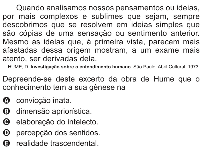Questão 90 no caderno Azul do ENEM PPL 2018