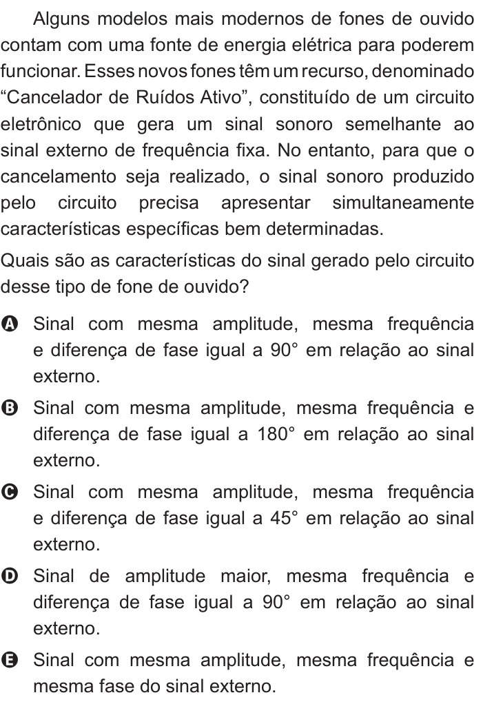 Questão 101 no caderno Azul do ENEM PPL 2018
