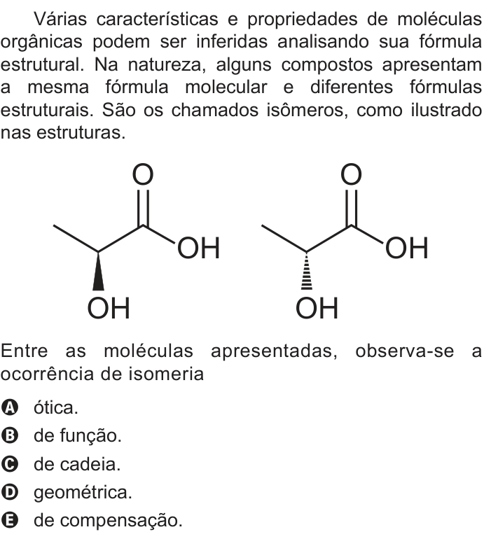 Questão 106 no caderno Azul do ENEM PPL 2018