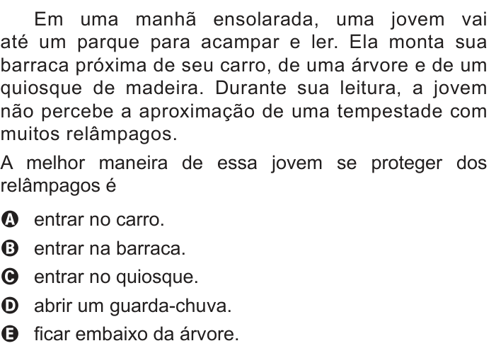 Questão 107 no caderno Azul do ENEM PPL 2018
