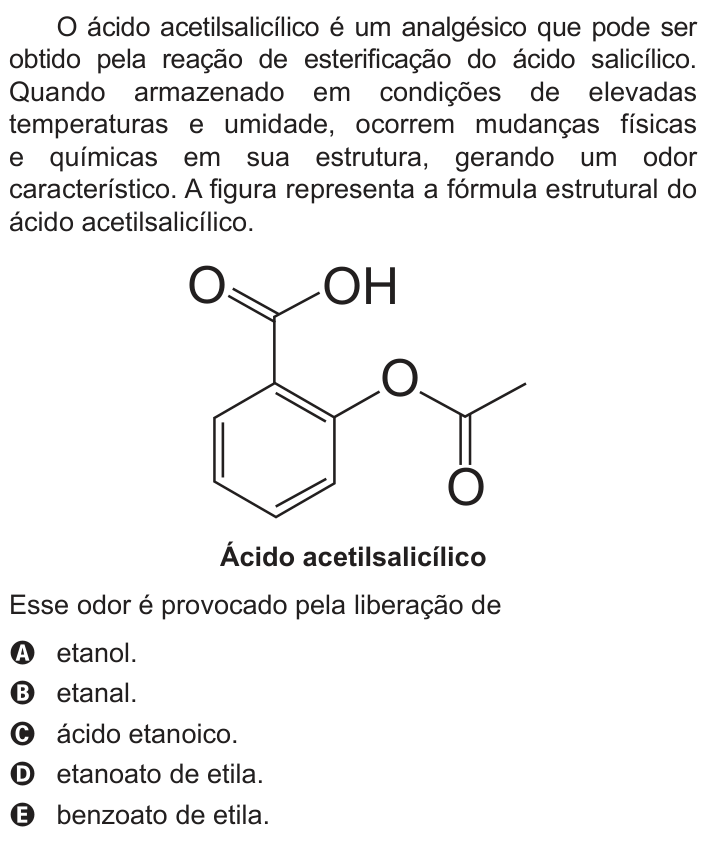 Questão 108 no caderno Azul do ENEM PPL 2018