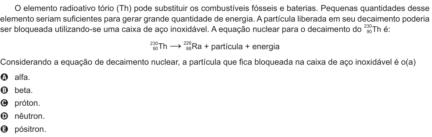 Questão 110 no caderno Azul do ENEM PPL 2018