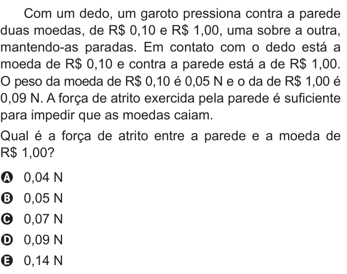 Questão 114 no caderno Azul do ENEM PPL 2018