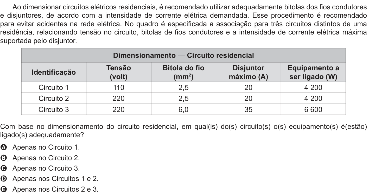 Questão 121 no caderno Azul do ENEM PPL 2018