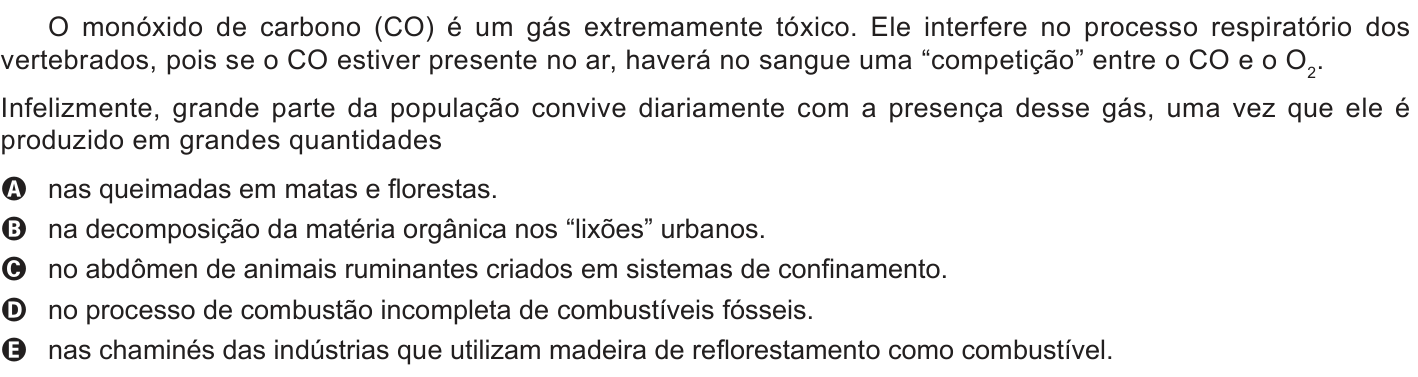 Questão 122 no caderno Azul do ENEM PPL 2018
