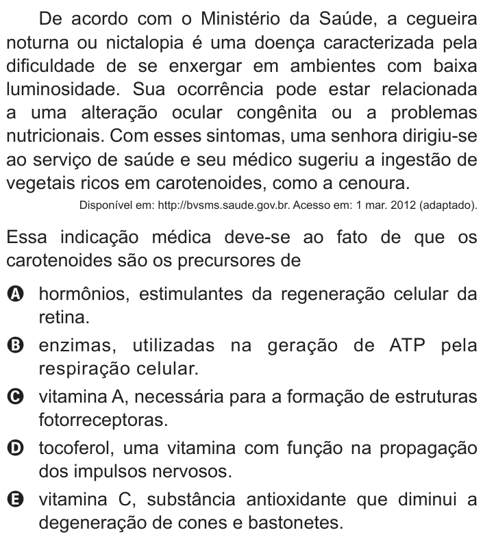 Questão 127 no caderno Azul do ENEM PPL 2018