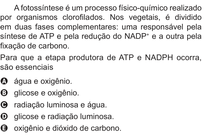 Questão 129 no caderno Azul do ENEM PPL 2018