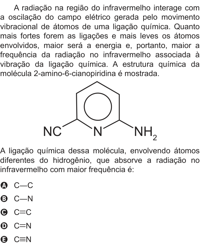Questão 130 no caderno Azul do ENEM PPL 2018