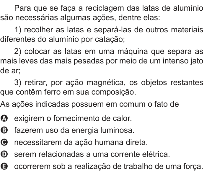 Questão 132 no caderno Azul do ENEM PPL 2018