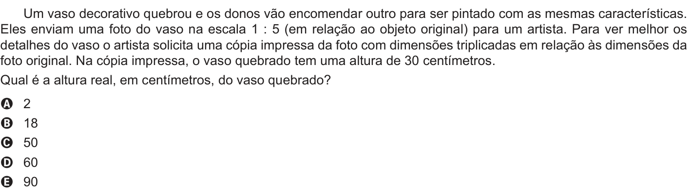 Questão 141 no caderno Azul do ENEM PPL 2018