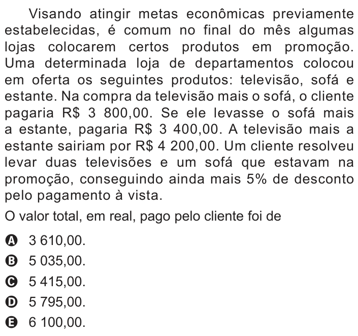 Questão 148 no caderno Azul do ENEM PPL 2018