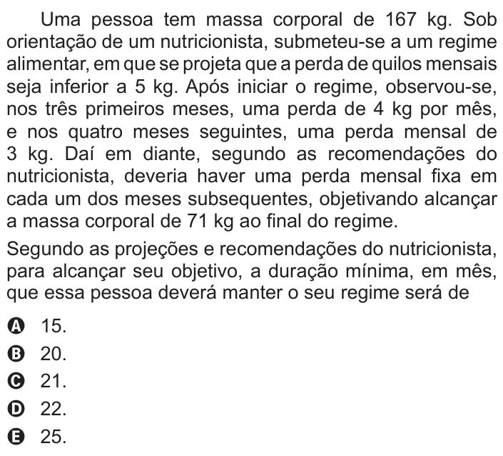 Questão 151 no caderno Azul do ENEM PPL 2018