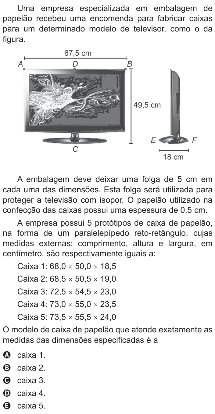 Questão 154 no caderno Azul do ENEM PPL 2018