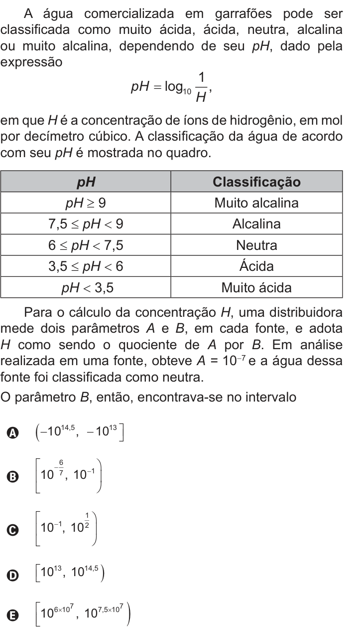 Questão 155 no caderno Azul do ENEM PPL 2018