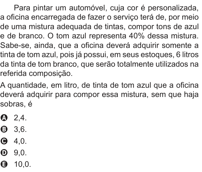 Questão 170 no caderno Azul do ENEM PPL 2018
