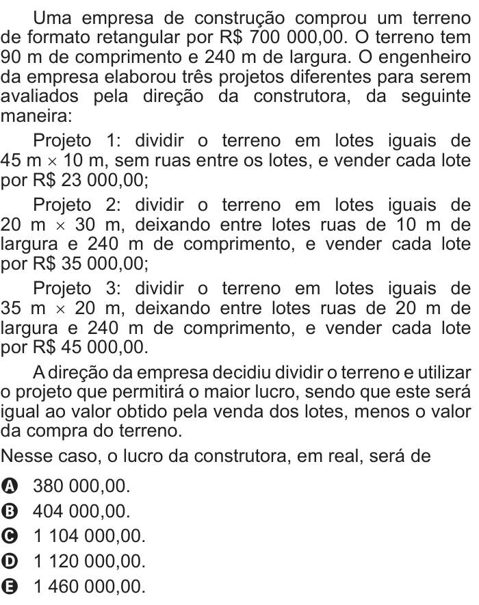 Questão 176 no caderno Azul do ENEM PPL 2018