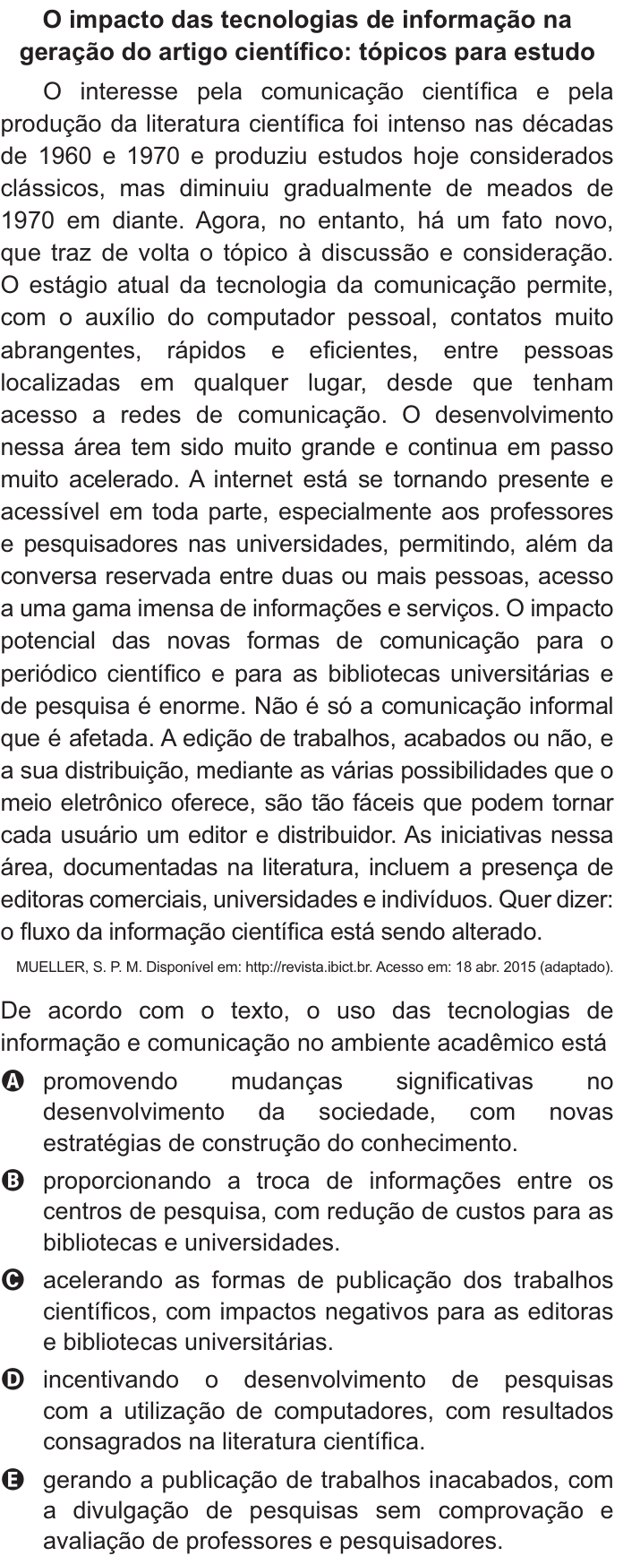 Questão 6 no caderno Azul do ENEM PPL 2021