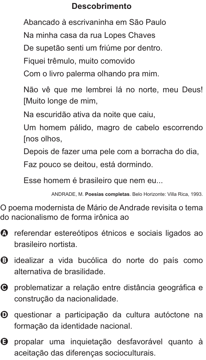 Questão 23 no caderno Azul do ENEM PPL 2021
