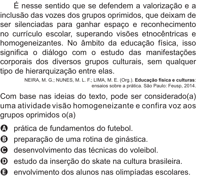 Questão 34 no caderno Azul do ENEM PPL 2021