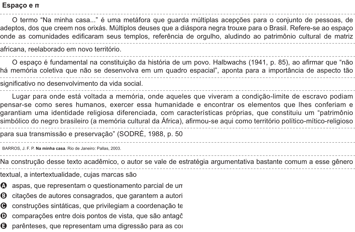 Questão 44 no caderno Azul do ENEM PPL 2021