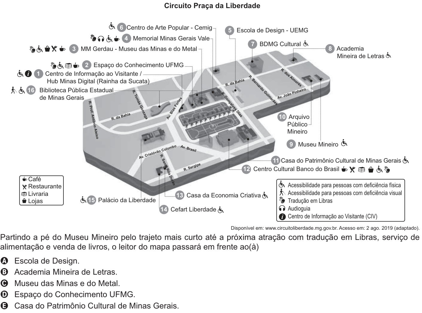 Questão 45 no caderno Azul do ENEM PPL 2021