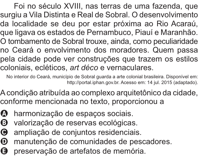 Questão 51 no caderno Azul do ENEM PPL 2021