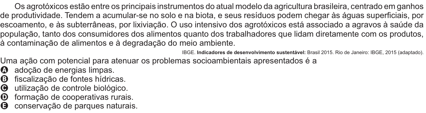Questão 57 no caderno Azul do ENEM PPL 2021