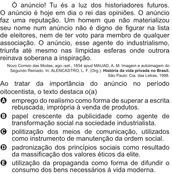 Questão 61 no caderno Azul do ENEM PPL 2021