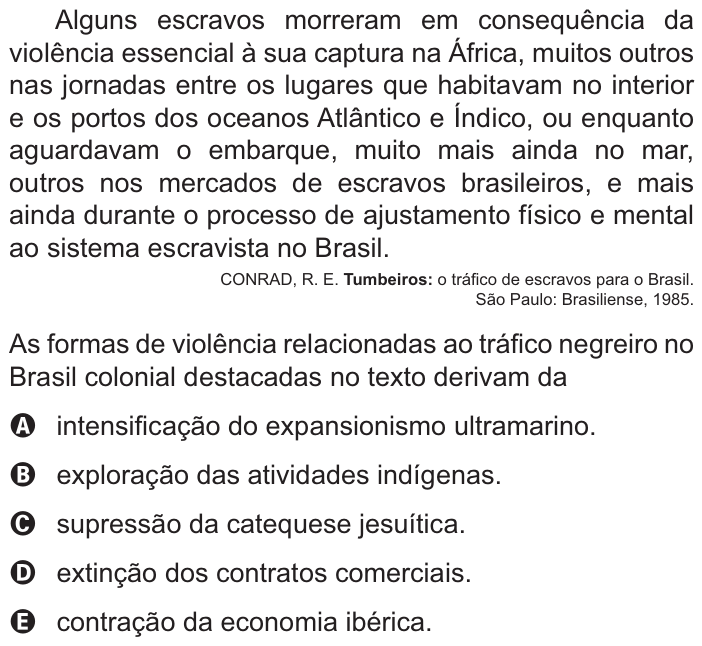 Questão 62 no caderno Azul do ENEM PPL 2021