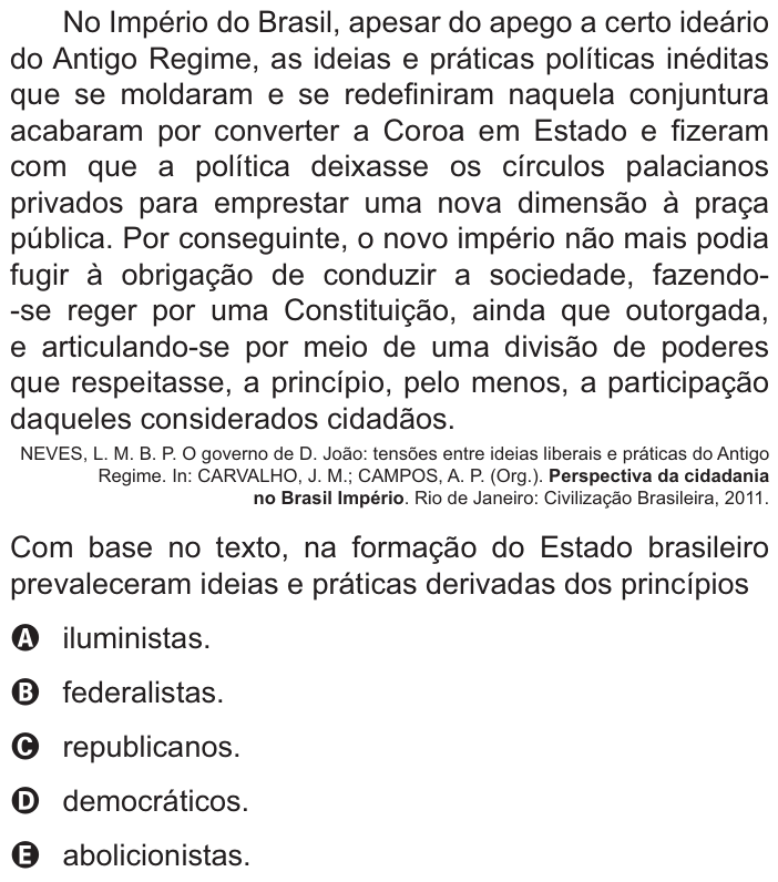 Questão 63 no caderno Azul do ENEM PPL 2021