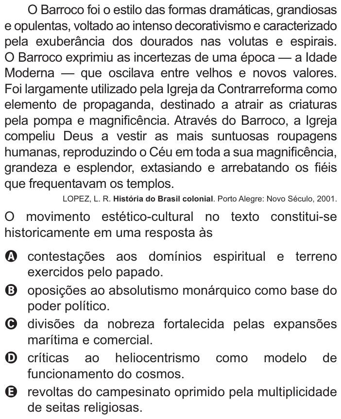 Questão 66 no caderno Azul do ENEM PPL 2021