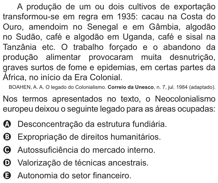 Questão 67 no caderno Azul do ENEM PPL 2021