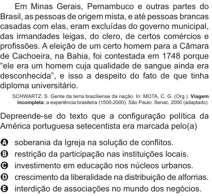 Questão 69 no caderno Azul do ENEM PPL 2021