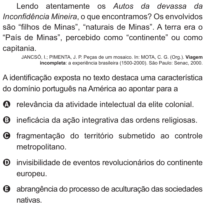 Questão 75 no caderno Azul do ENEM PPL 2021