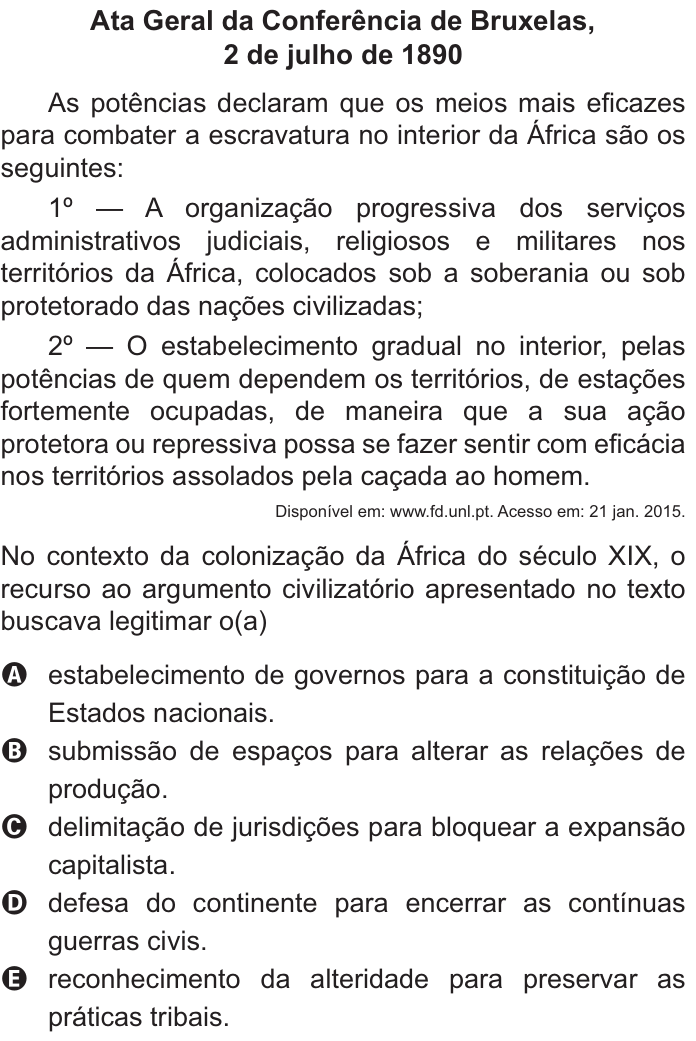 Questão 82 no caderno Azul do ENEM PPL 2021