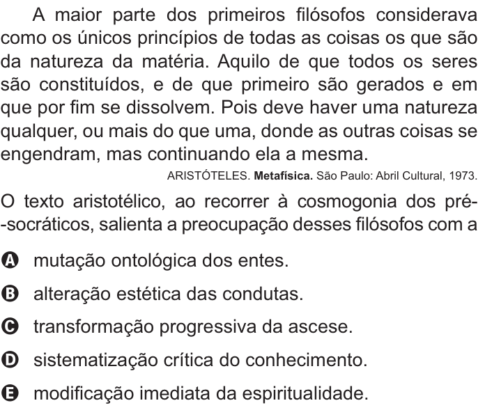 Questão 87 no caderno Azul do ENEM PPL 2021