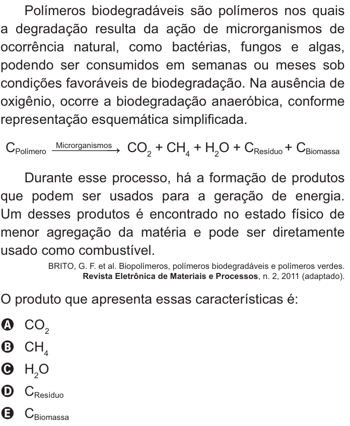 Questão 91 no caderno Azul do ENEM PPL 2021