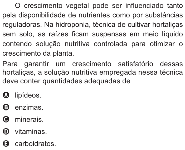 Questão 93 no caderno Azul do ENEM PPL 2021