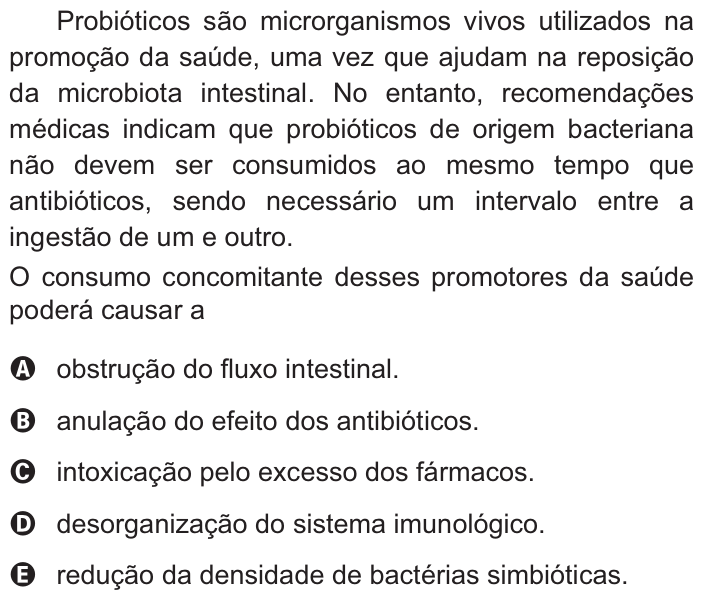 Questão 94 no caderno Azul do ENEM PPL 2021
