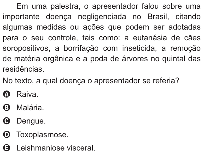 Questão 95 no caderno Azul do ENEM PPL 2021