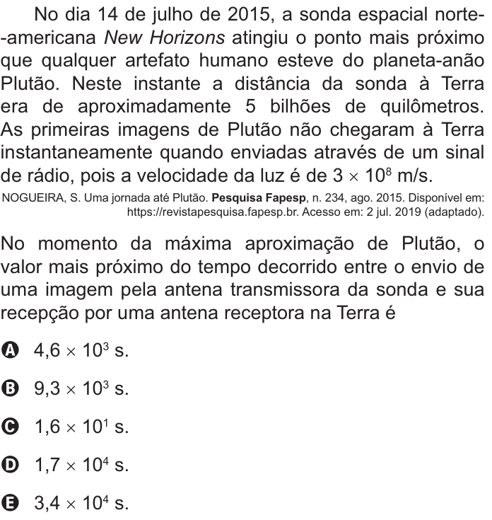 Questão 99 no caderno Azul do ENEM PPL 2021