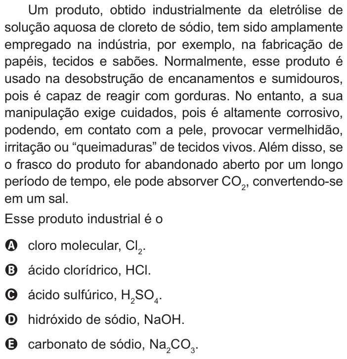 Questão 105 no caderno Azul do ENEM PPL 2021