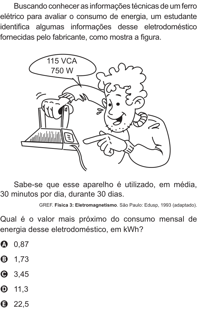 Questão 111 no caderno Azul do ENEM PPL 2021
