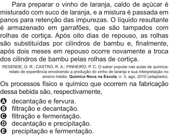 Questão 114 no caderno Azul do ENEM PPL 2021