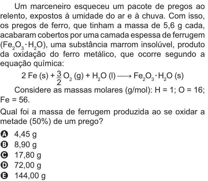 Questão 116 no caderno Azul do ENEM PPL 2021