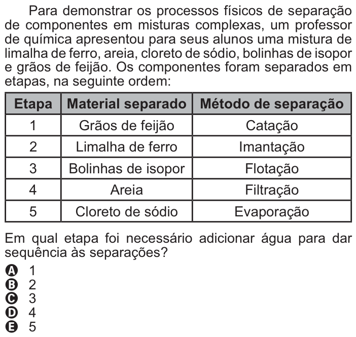 Questão 124 no caderno Azul do ENEM PPL 2021
